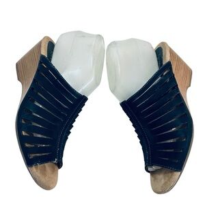 Croft & Barrow Ortholite Cantana/Bergamot Wedge Sandals, Black, Size 7